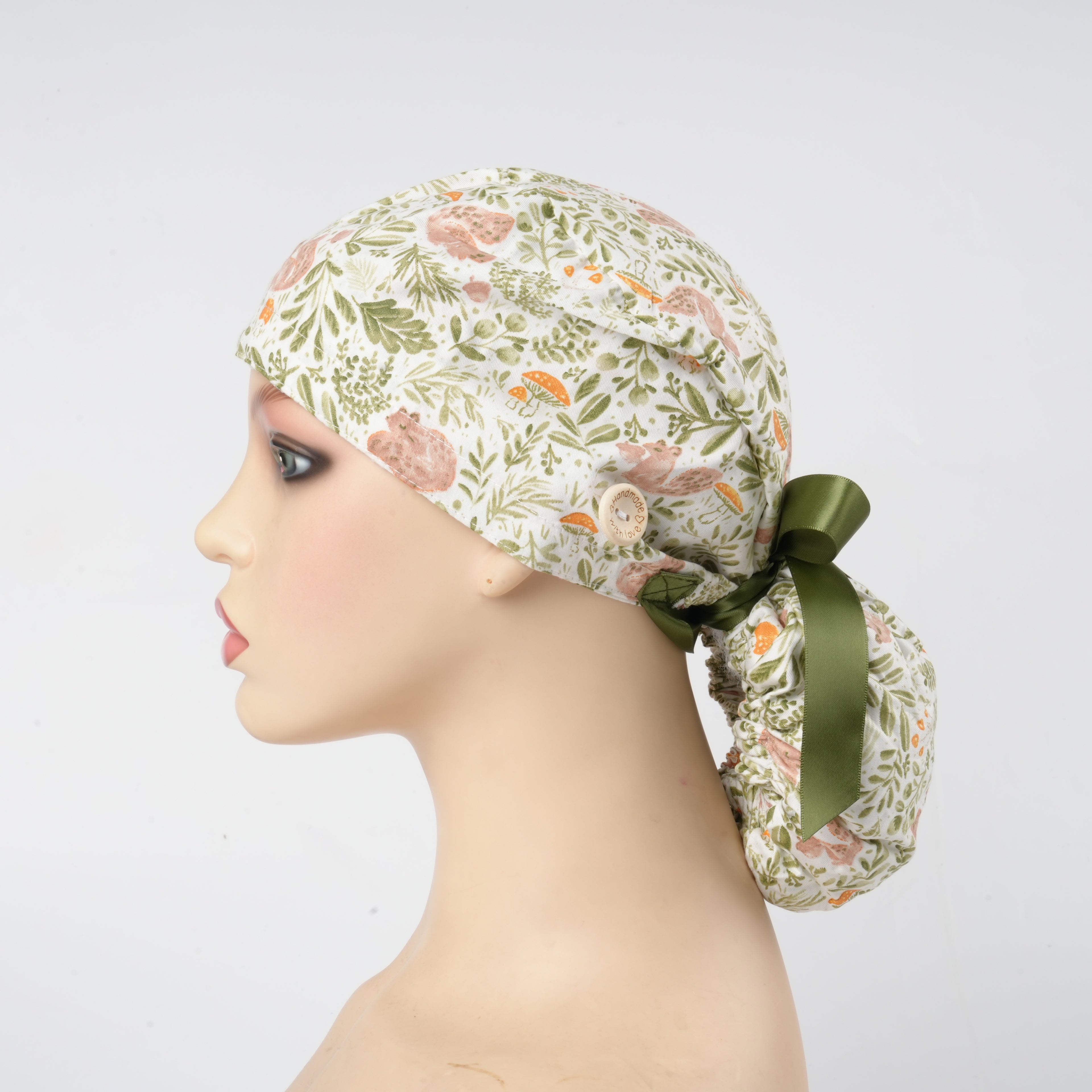 Squirrel Ponytail Scrub Cap