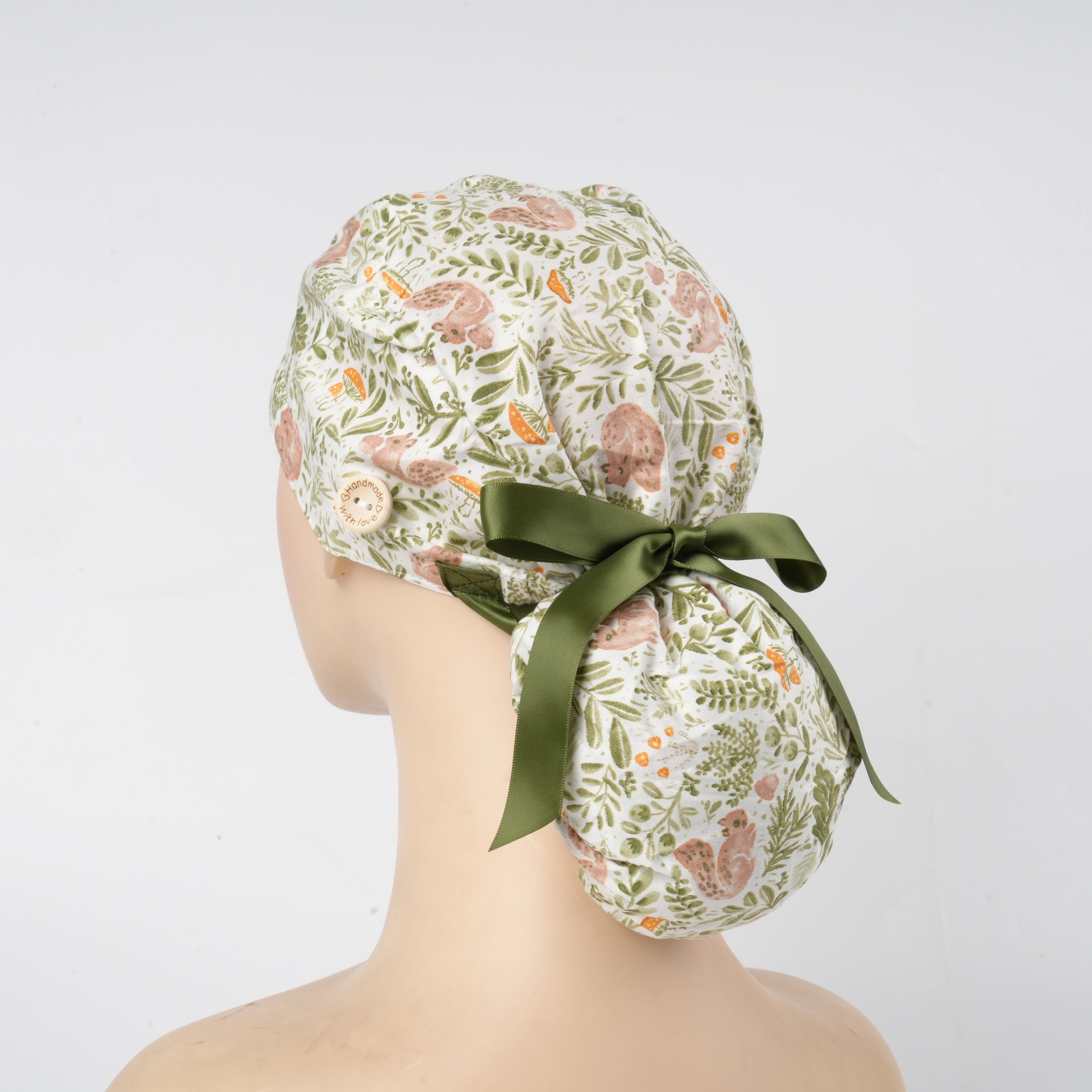 Squirrel Ponytail Scrub Cap