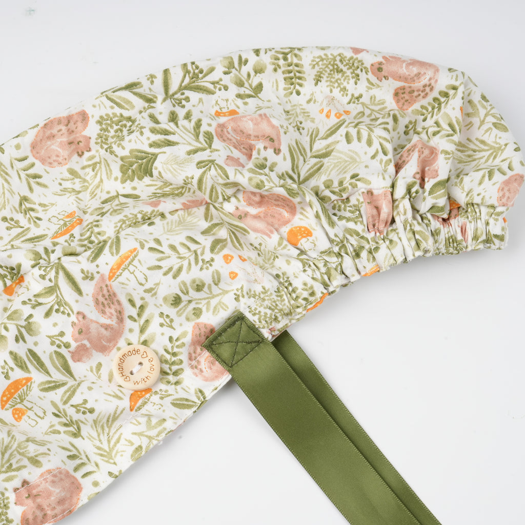 Squirrel Ponytail Scrub Cap