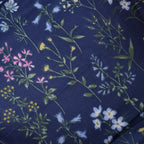 Navy Floral Ponytail Scrub Cap