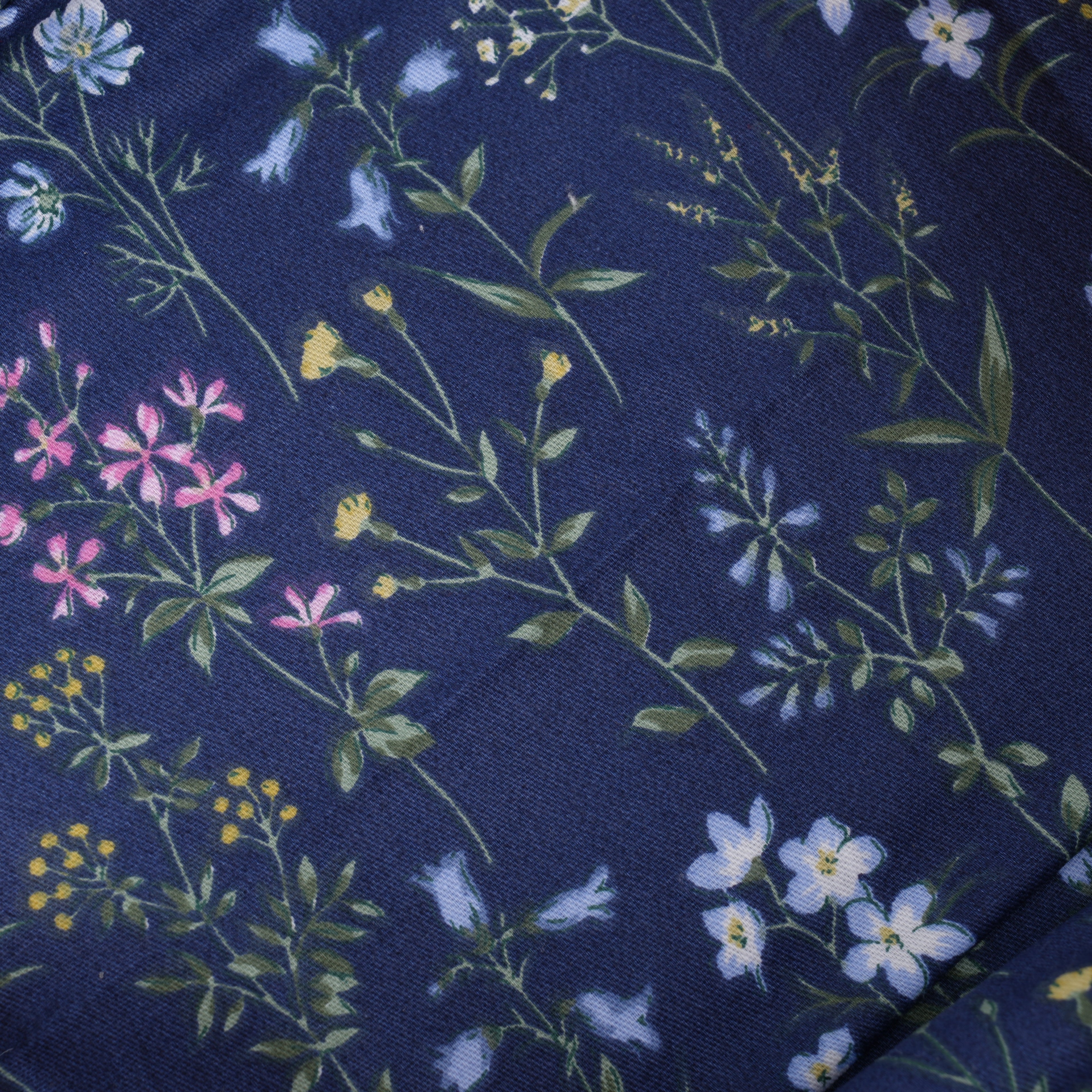 Navy Floral Ponytail Scrub Cap