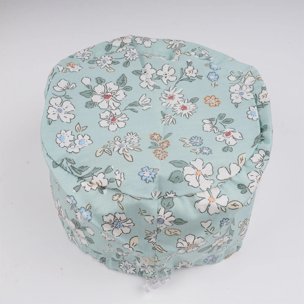 Mint Green Floral Euro Scrub Cap