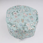 Mint Green Floral Euro Scrub Cap