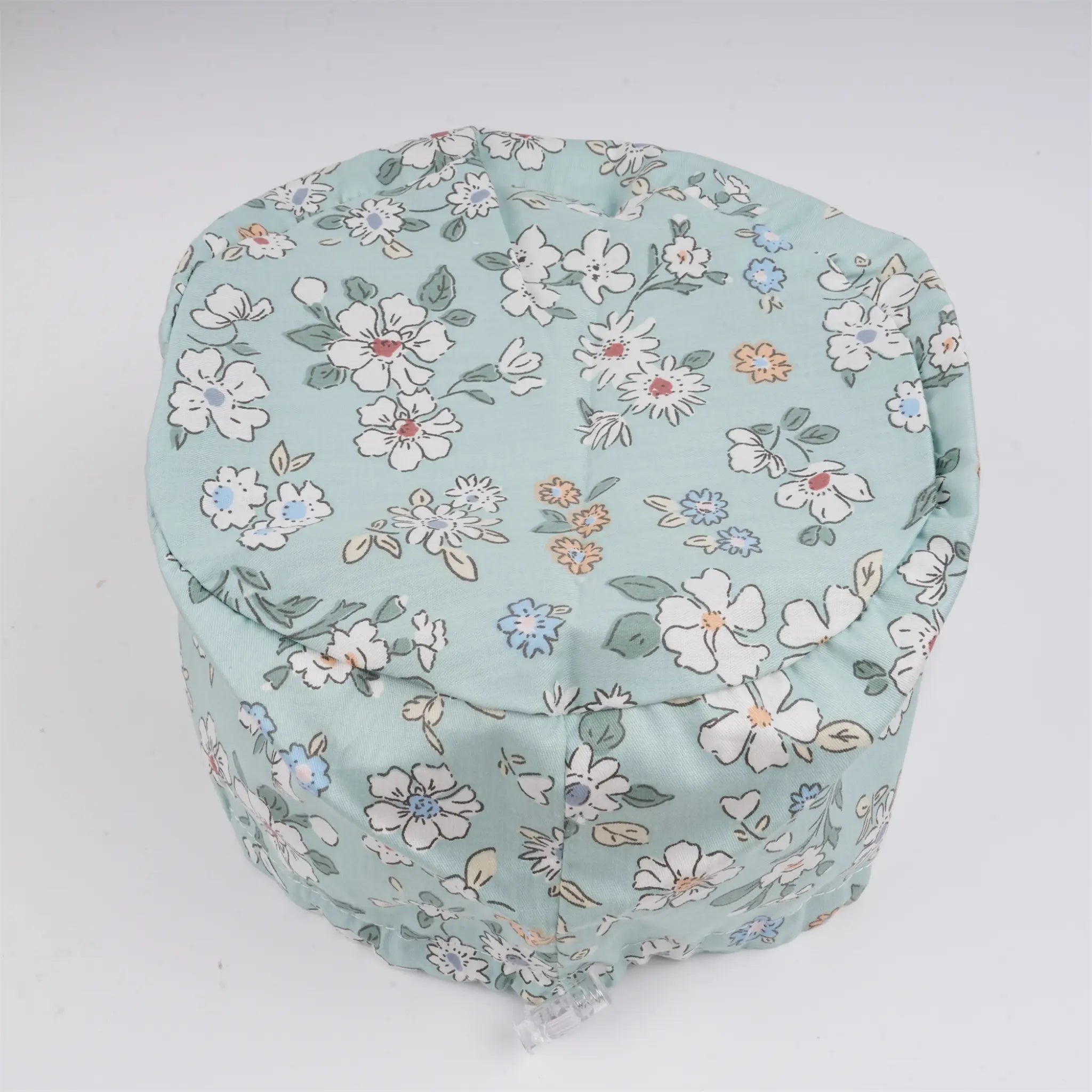 Mint Green Floral Euro Scrub Cap