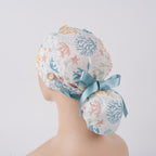 Ocean Coral Ponytail Scrub Cap