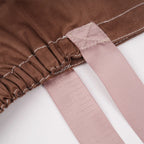 Solid Brown Ponytail Scrub Cap