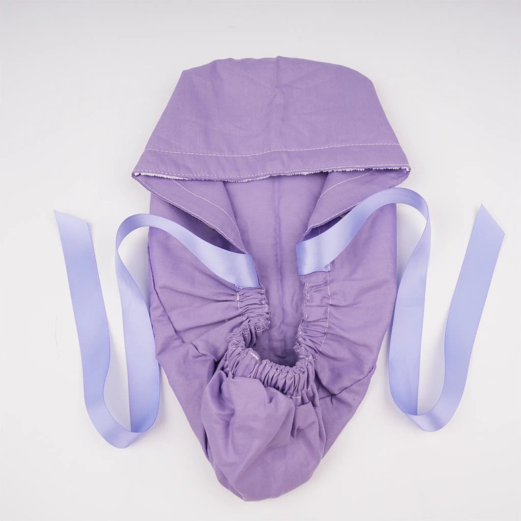Solid Light Purple Ponytail Scrub Cap