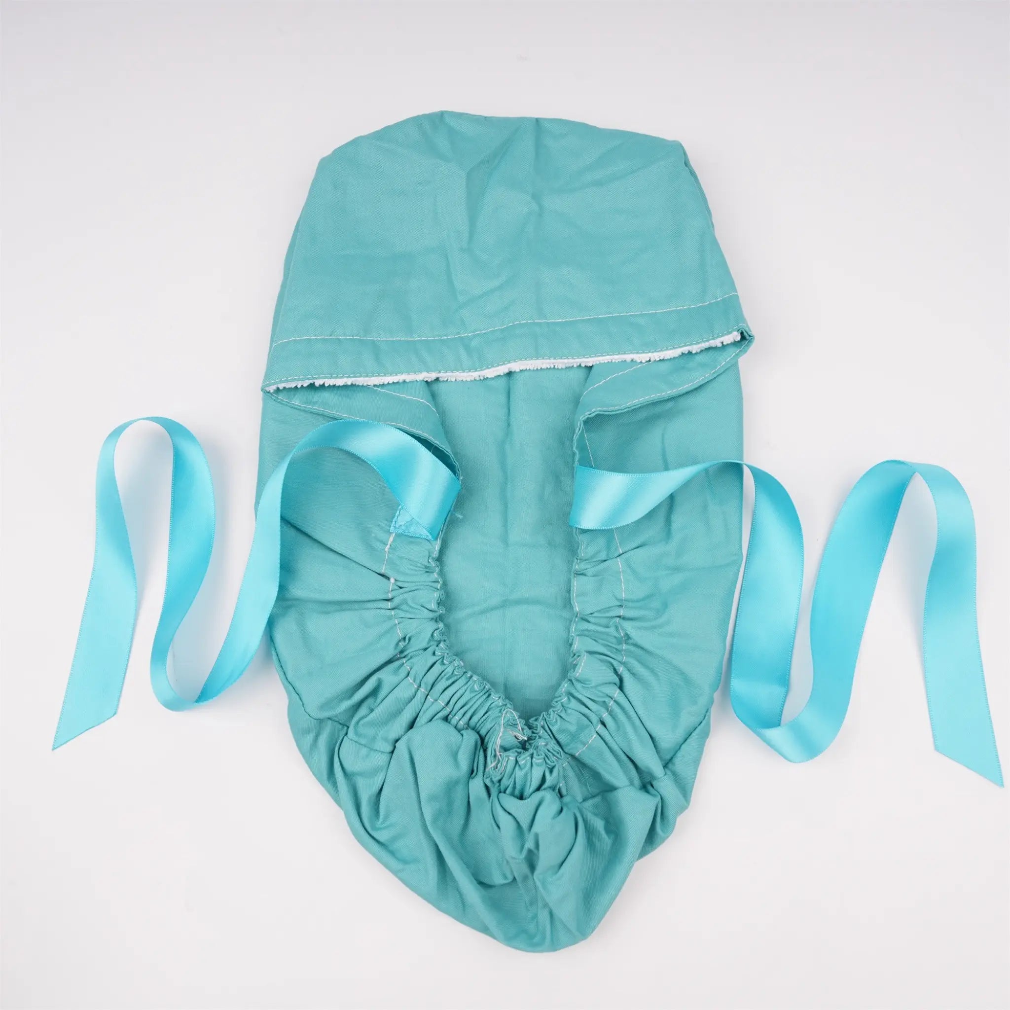 Solid Teal Ponytail Scrub Cap