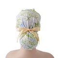Watercolor Botanical Ponytail Scrub Cap