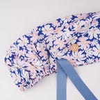 Pink Blue Daisy Ponytail Scrub Cap