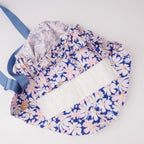Pink Blue Daisy Ponytail Scrub Cap