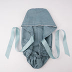 Solid Gray Blue Ponytail Scrub Cap