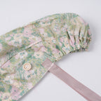 Pastel Flowers Ponytail Scrub Cap