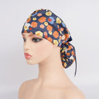 Flowers & Unicorn Ponytail Scrub Cap