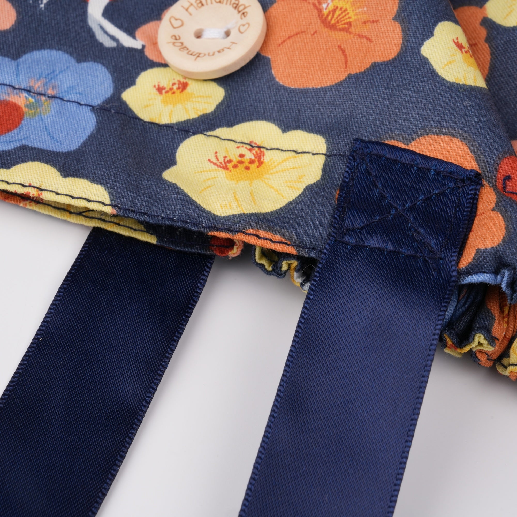 Flowers & Unicorn Ponytail Scrub Cap
