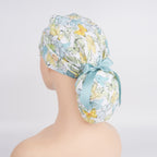 Teal Butterfly Ponytail Scrub Cap