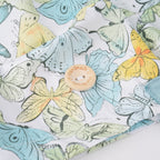 Teal Butterfly Ponytail Scrub Cap