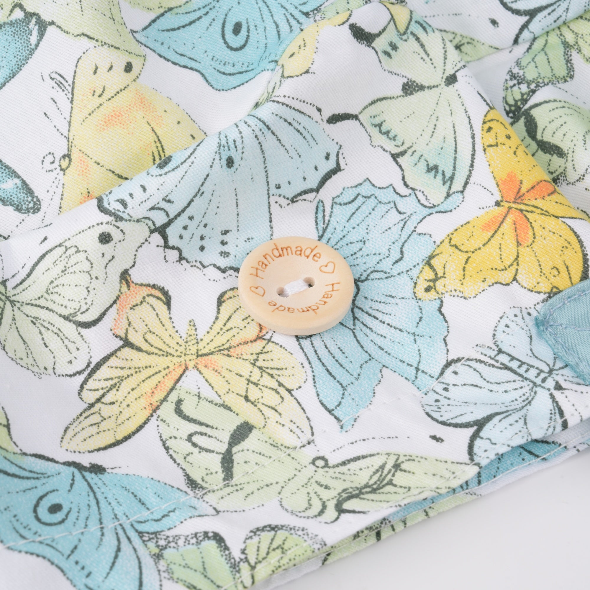 Teal Butterfly Ponytail Scrub Cap