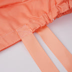 Coral Orange Ponytail Scrub Cap
