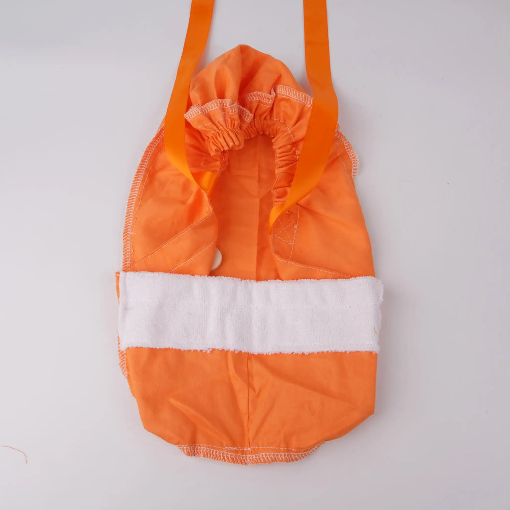 Solid Orange Ponytail Scrub Cap