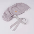 Solid Gray Ponytail Scrub Cap
