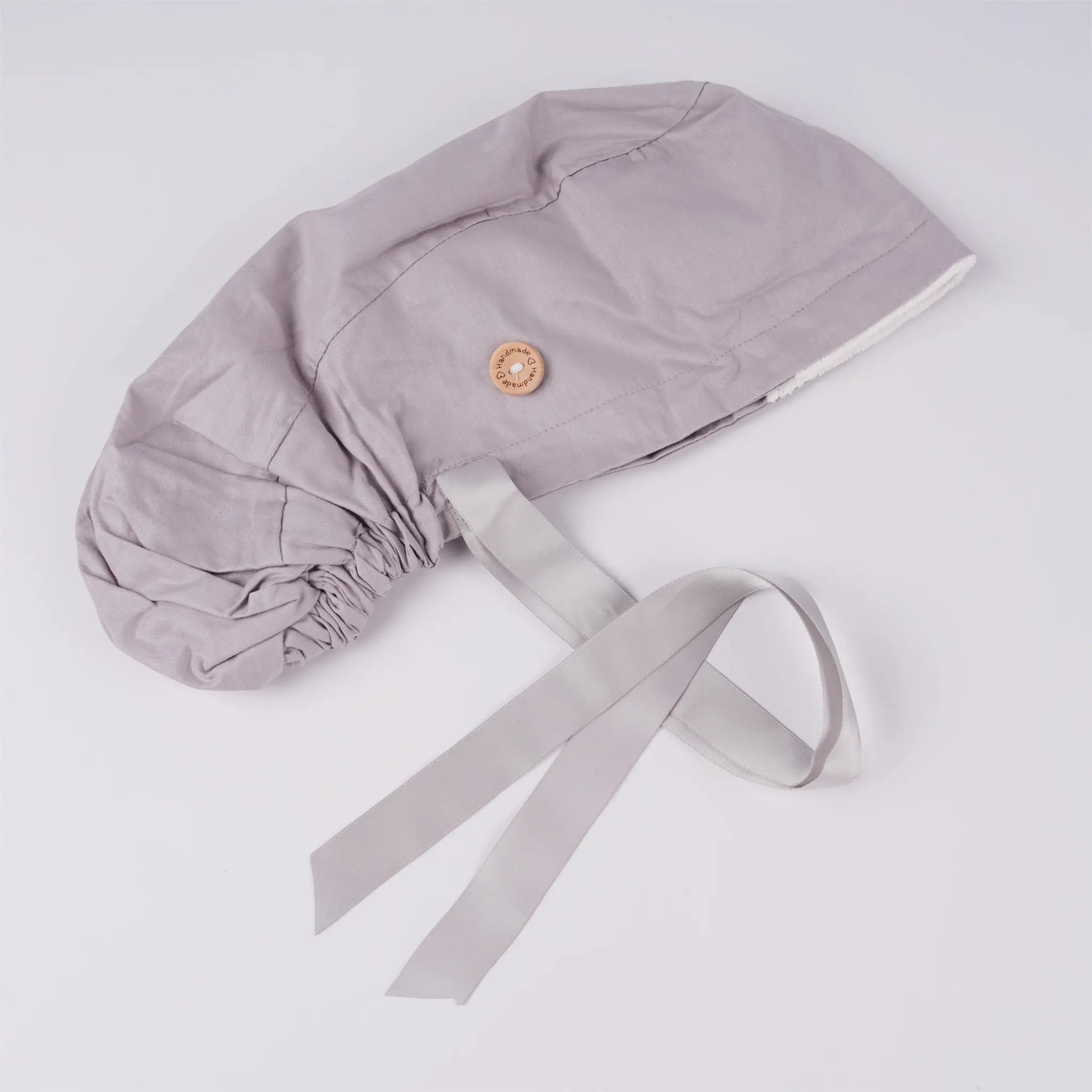Solid Gray Ponytail Scrub Cap