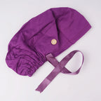Solid Dark Purple Ponytail Scrub Cap
