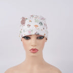 Woodland Bear Ponytail Scrub Cap