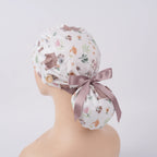 Woodland Bear Ponytail Scrub Cap