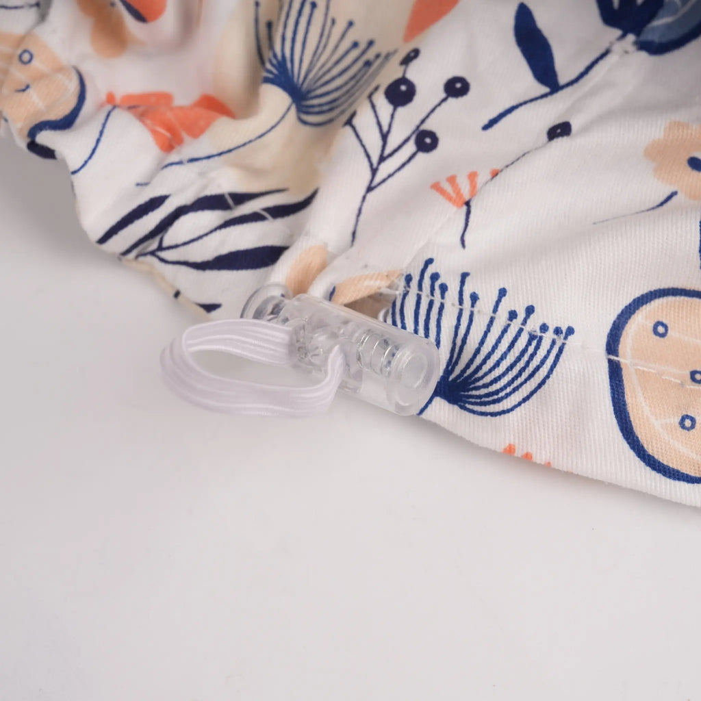 Blue Pink Butterfly Euro Scrub Cap