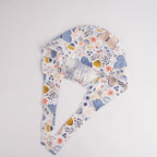 Blue Pink Butterfly Tie Back Scrub Cap