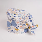 Blue Pink Butterfly Tie Back Scrub Cap