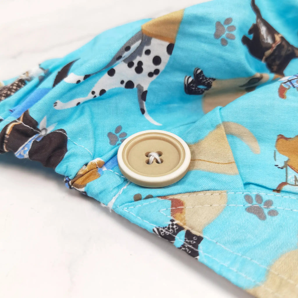 Blue Dogs Bouffant Scrub Cap
