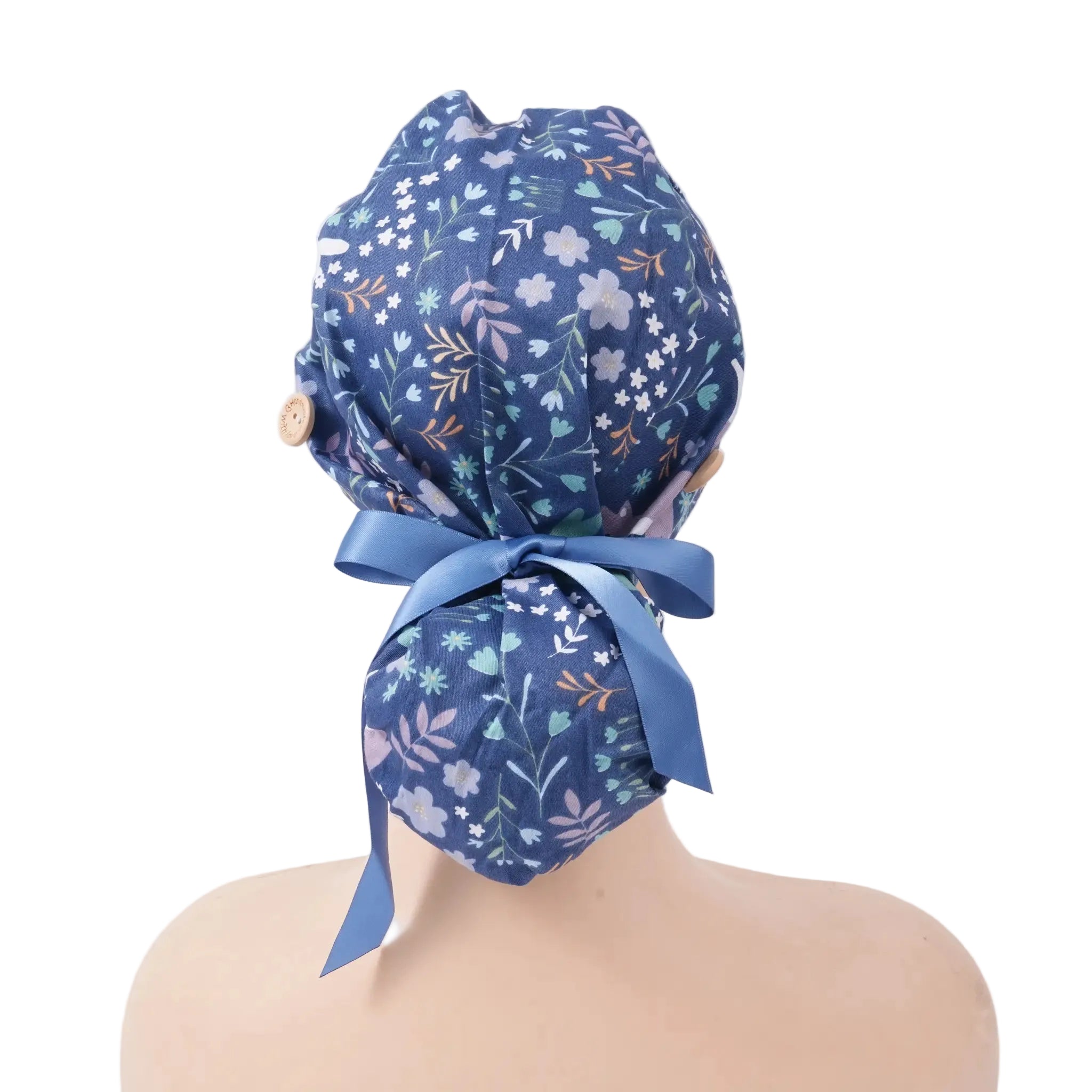 Animal Flowers Ponytail Scrub Cap