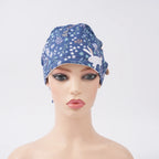 Animal Flowers Ponytail Scrub Cap