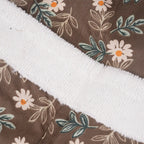 Brown Daisy Ponytail Scrub Cap