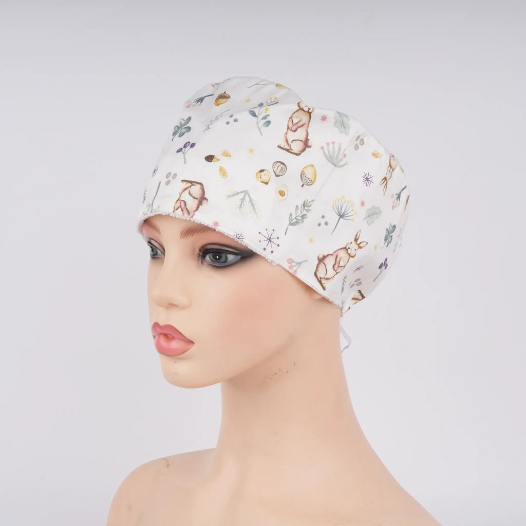 Forest Bunny Euro Scrub Cap