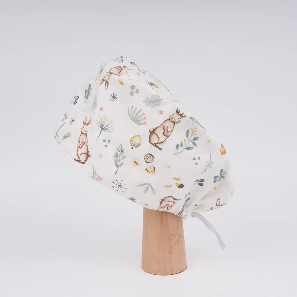 Forest Bunny Euro Scrub Cap