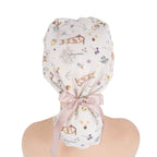 Forest Bunny Ponytail Scrub Cap