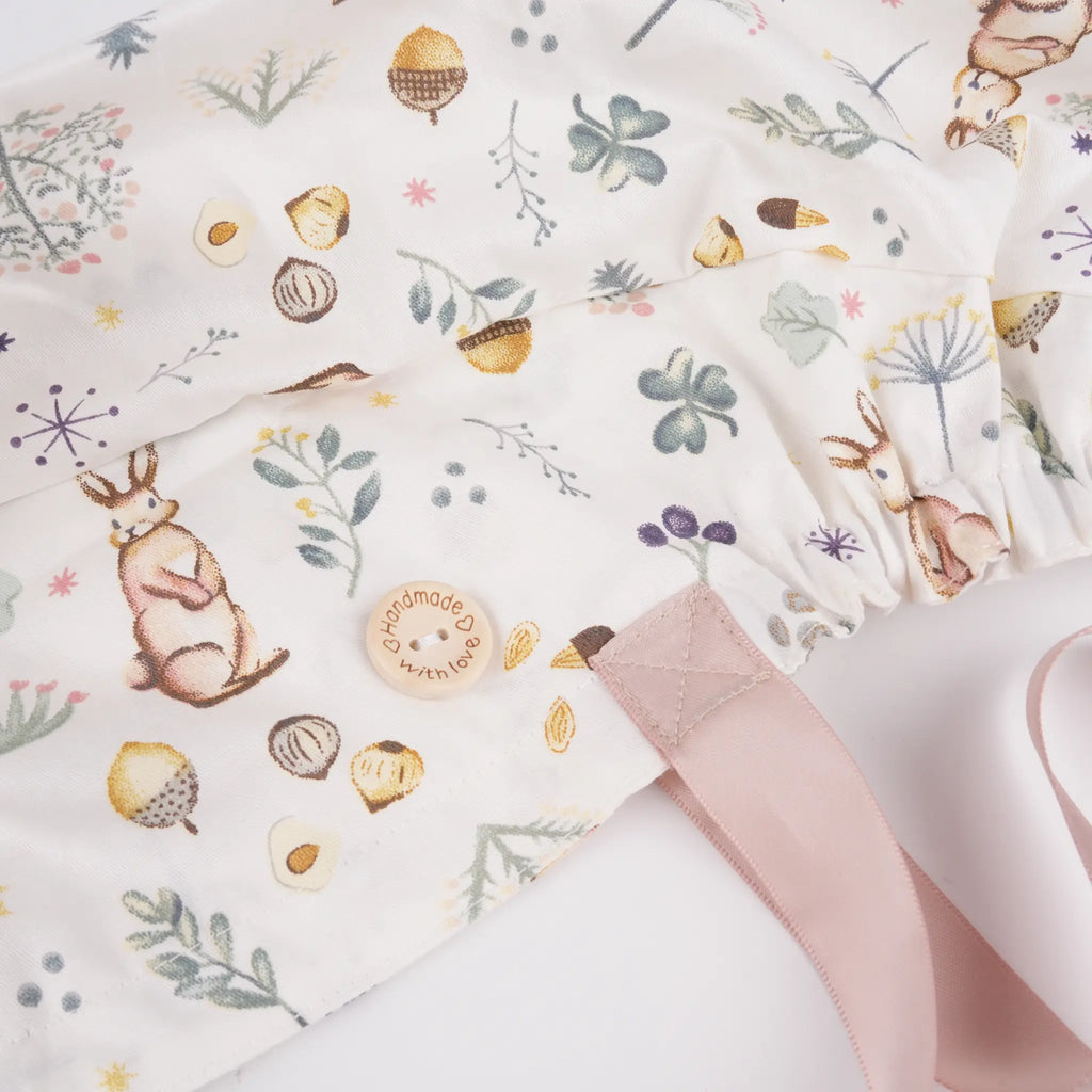 Forest Bunny Ponytail Scrub Cap
