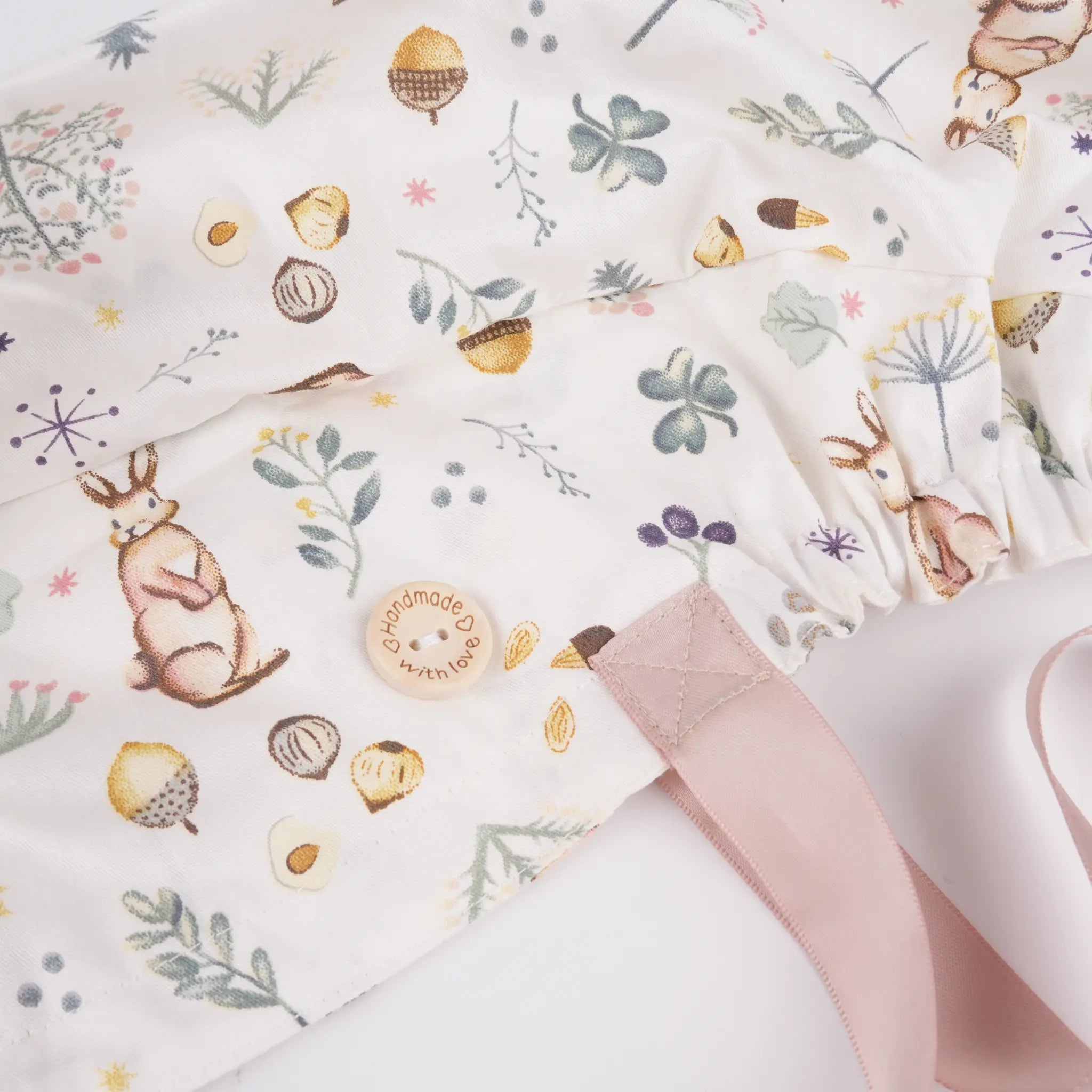 Forest Bunny Ponytail Scrub Cap