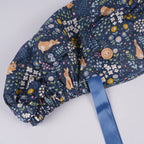 Bunny Flowers Ponytail Scrub Cap