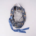 Bunny Flowers Ponytail Scrub Cap