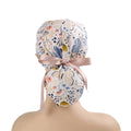 Butterfly Florals Ponytail Scrub Cap