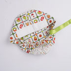 Christmas Plaid Ponytail Scrub Cap