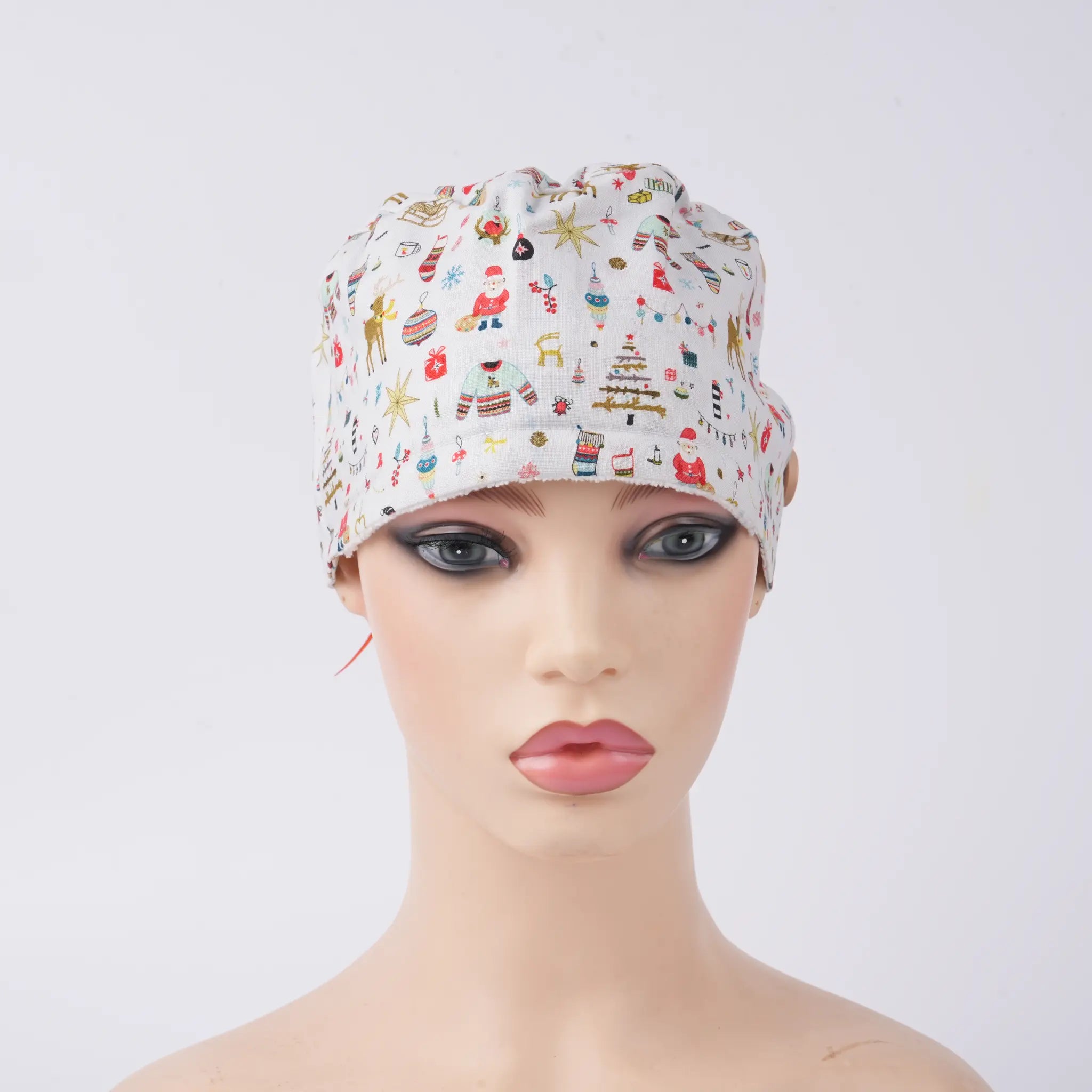 Christmas Ponytail Scrub Cap