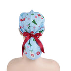 Festive Santa Ponytail Scrub Cap