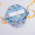 Sky Blue Christmas Ponytail Scrub Cap