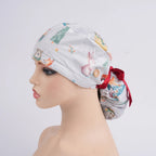 Winter Animals Ponytail Scrub Cap