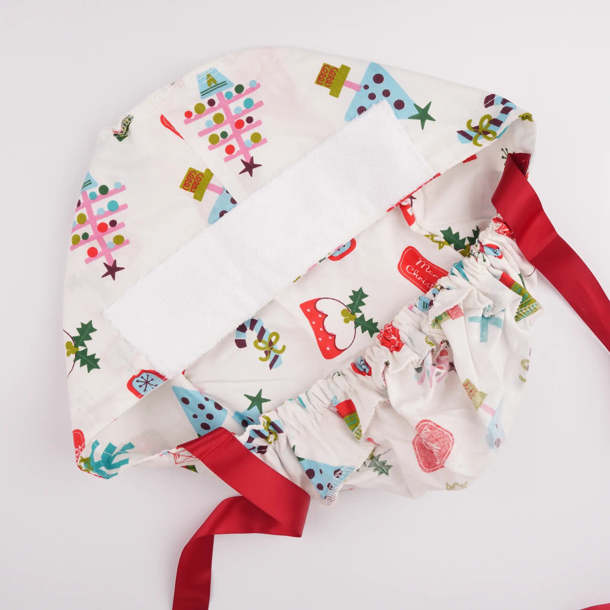 Merry Christmas Ponytail Scrub Cap